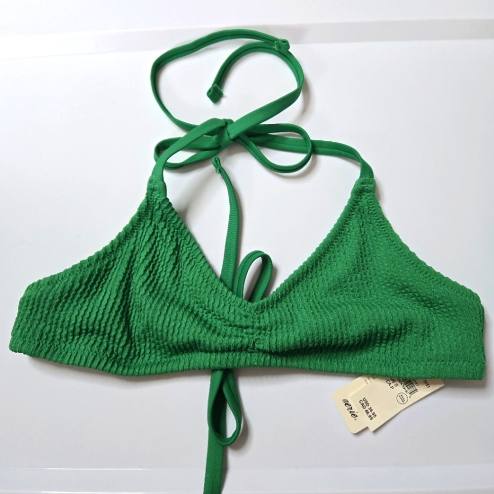Aerie Green Bikini Top